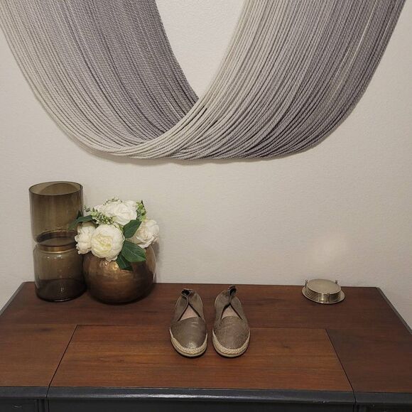 The Flexx Metallic Gold Espadrilles Sz 7 - Picture 1 of 7